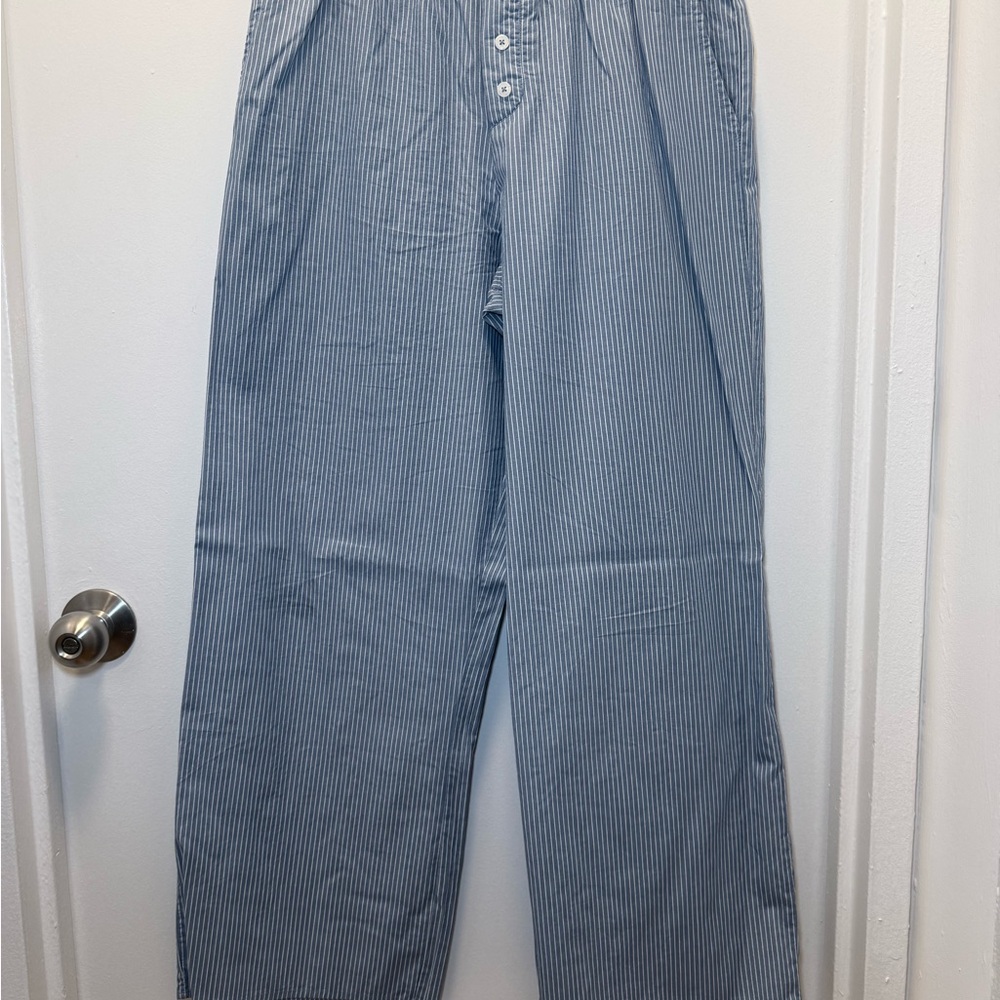 Boxer pants blue and white striped